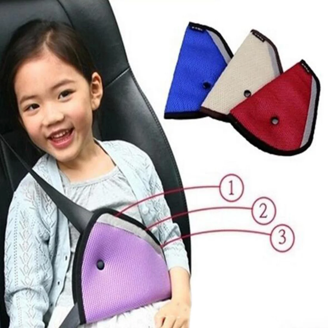 Dewtreetali Car Safe Fit Seat Belt Adjuster car safety belt adjust