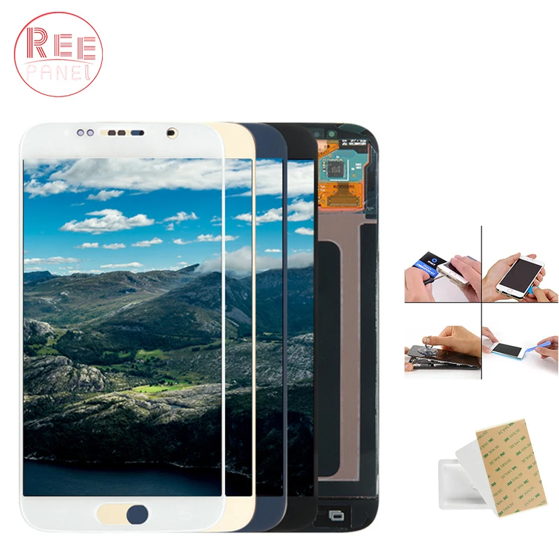 

AAA+ Quality 5.1'' LCD for SAMSUNG Galaxy S6 LCD Display G920 SM-G920F G920F G920FD LCD Touch Screen Digitizer For Samsung S6