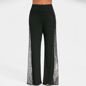 

2019 Summer Capris Palazzo Pants For Women Wide Leg Pants High Waist Trousers Women Big Size Pantalon Femme
