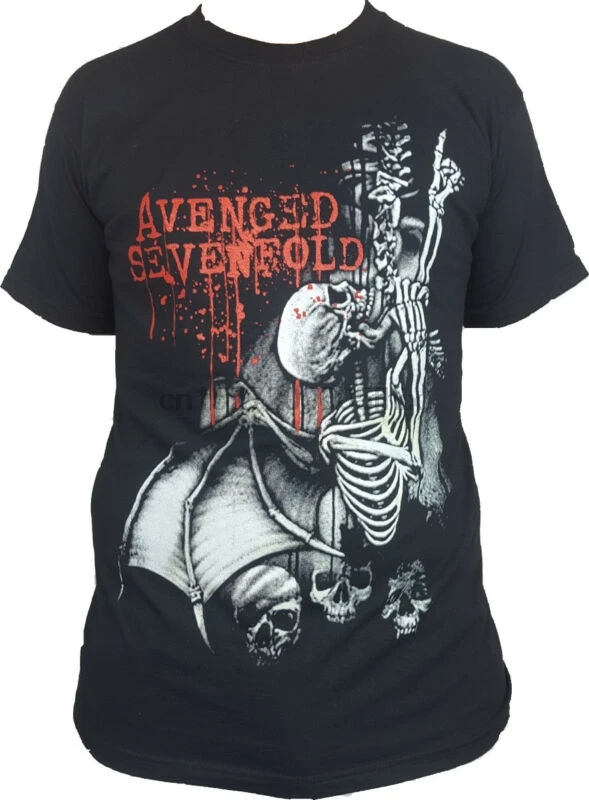 Футболка Uomo Rock AVENGED SEVENFOLD nightness Registrata ed Approvata | Мужская одежда