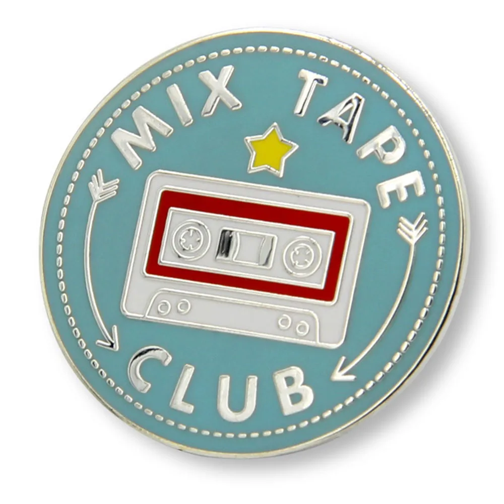 

custom Hardcore Magnetic Club Lapel Pin Round Two-Color Badges