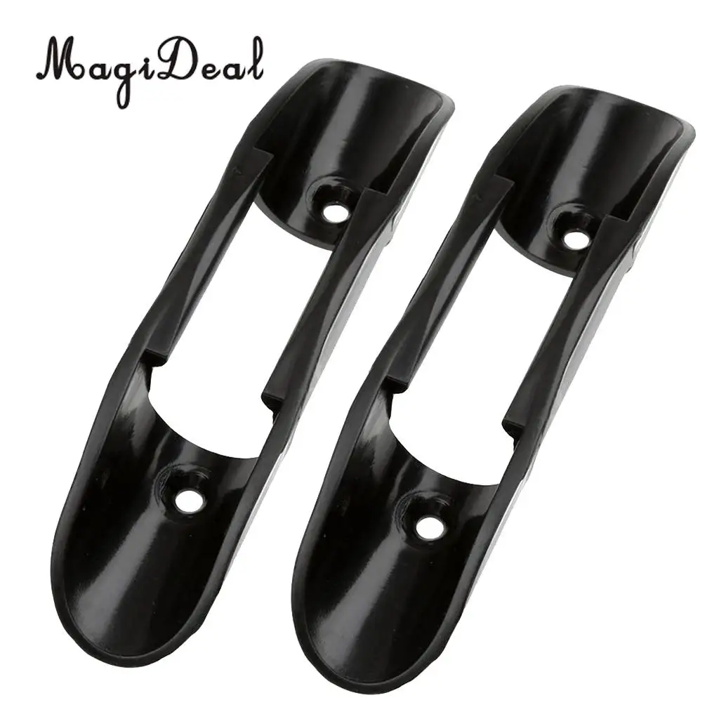 MagiDeal Lightweight 2Pcs Plastic Marine Kayak Paddle Clip Holder Keeper Canoe Boat Mount Rowing Deck Fishing Accessory Black