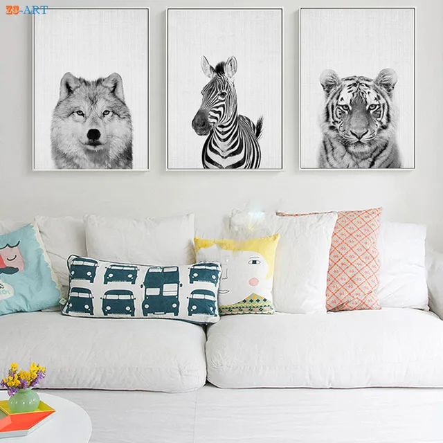 Baby Animals Art Print Poster Safari Wall Pictures Canvas Baby Animals Art Print Poster Safari Wall Pictures Canvas Painting Kids Room Decor Nursery