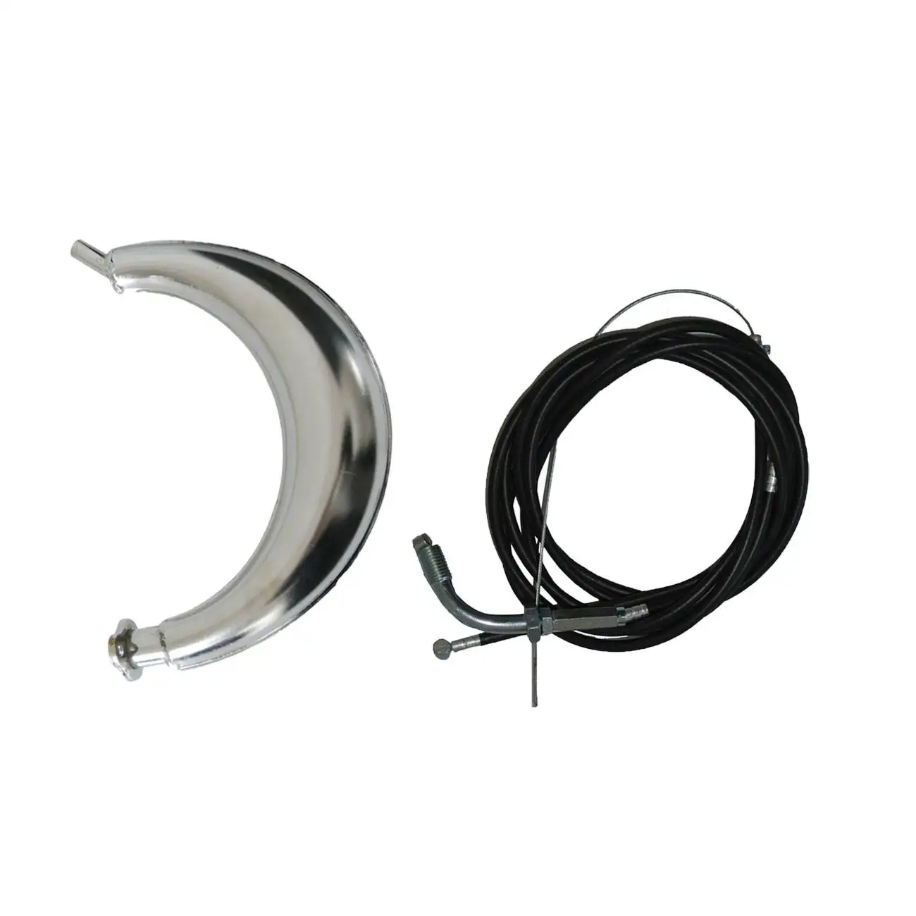 

Throttle Cable Clutch Cable&Muffler Exhaust Fits 66/80cc Engine Motorizwd Bike