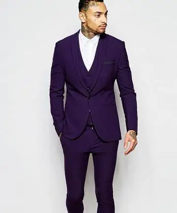 men purple blazer