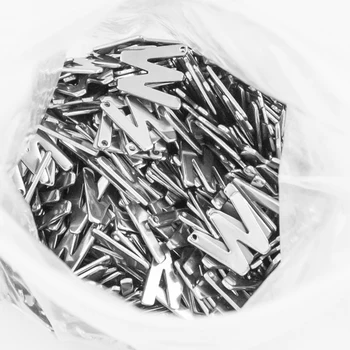 

Bulk 26 English Letters Metal Alphabet Charms Stamping Mini Letters A-Z Stainless Steel Charm 130pcs(26X5piece from A-Z)