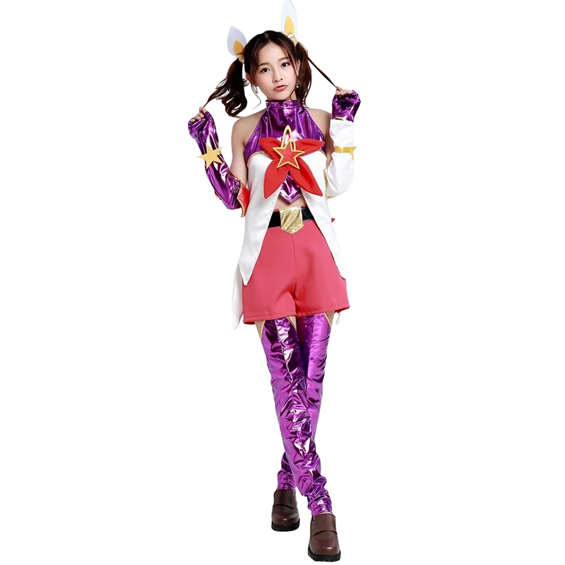 

Brdwn Star Guardian Women's Lux Jinx Janna Lulu Ahri Cosplay Costume Sailor dress school uniform