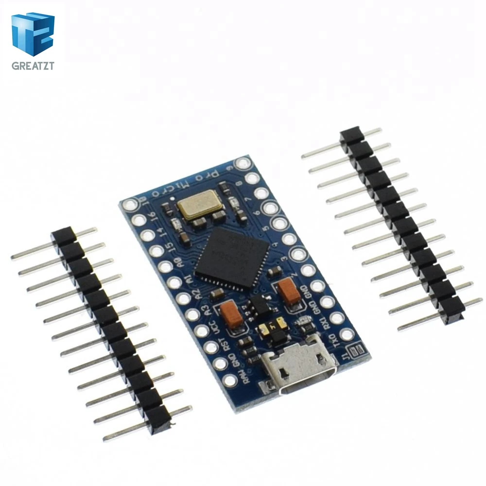 1 шт. Новые Pro Micro для Arduino ATmega32U4 5 В/16 мГц модуль с 2 строки заголовка штифт для Леонардо. Лучшее качество