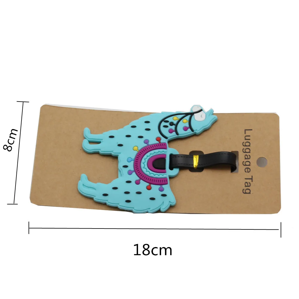 DEZEMIN Alpaca Luggage Tag Silicone Name Tag Holder