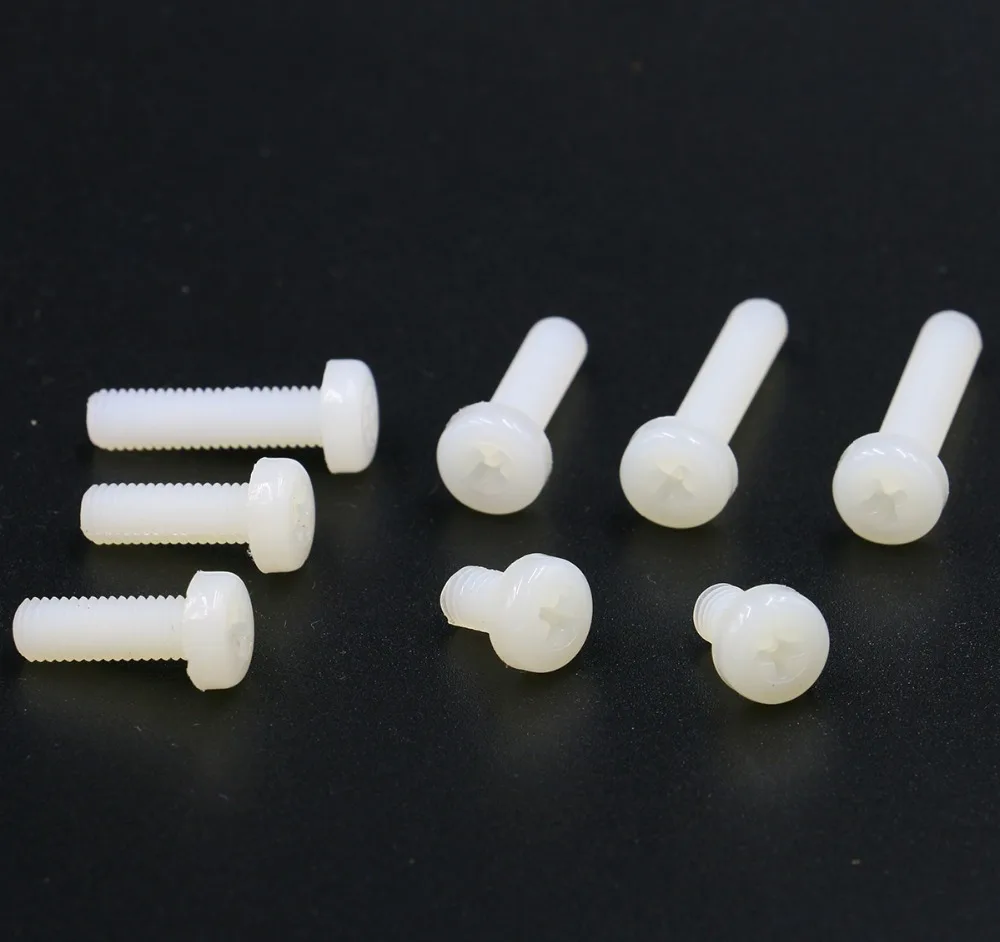 600pcs M3 Cross Cylinder Cap Nylon Screw Nut Washer Assortment Kit