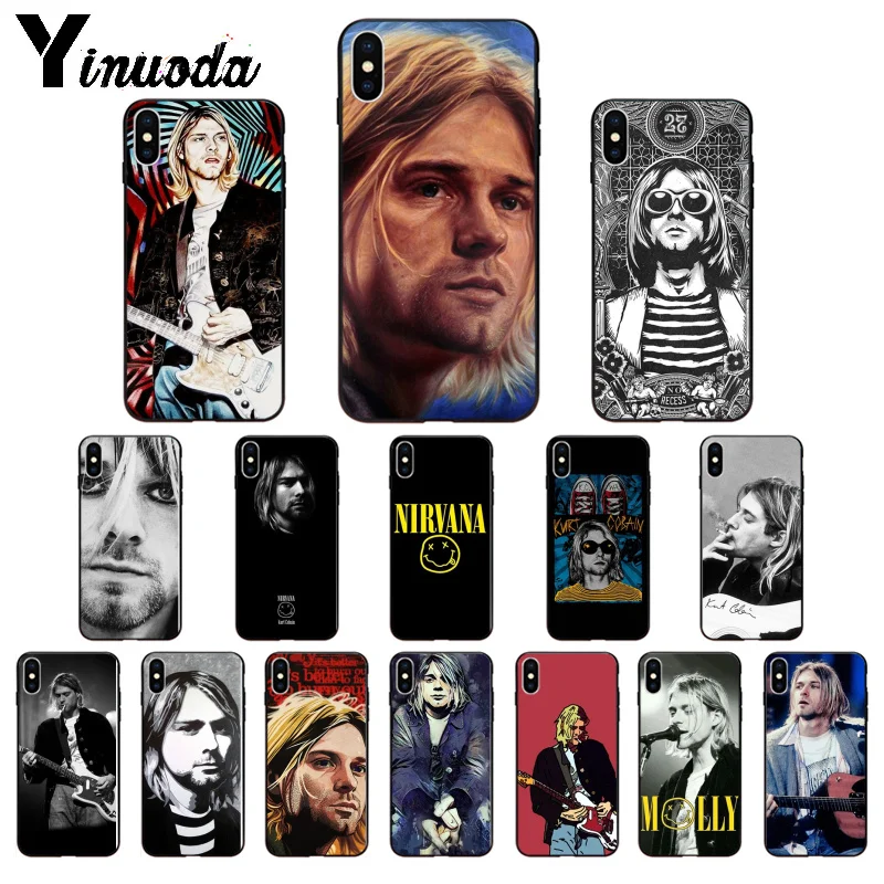 Высококачественный чехол Yinuoda Nirvana Kurt Cobain для iPhone 8 7 6 6S Plus 5 SE XR X XS MAX оболочка