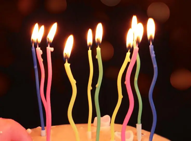 10 шт.-12 шт. длинные свечи безопасные пламя бездымные свечи на день рождения для торта свадебные вечерние бэби Шауэр для мальчика сувениры