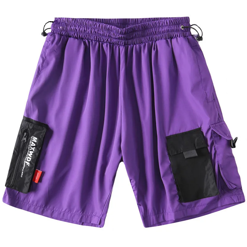 Модные мужские шорты в стиле хип-хоп Уличная Harajuku мужские шорты для бега на молнии свободные спортивные шорты Карго мужские s мужские шорты в повседневном стиле