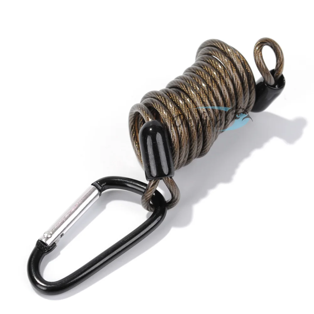 Buy Retractable Steel Braid Cord Carabiner Lanyard