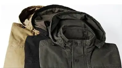 Для мужчин одежда Большие размеры Повседневная хлопковая куртка Длинный свитер карман пальто