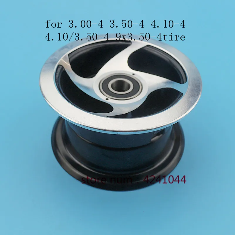 Electric Scooter 3.00-4 3.50-4 4.10-4 4.10/3.50-4 9x3.50-4'' wheel rim 4 inch alloy 6202 bearing hub fit MiNi Moto,ATV&Go Kart