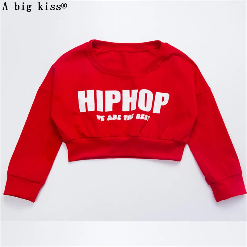 

girl's Hip-hop Long Sleeve Loose Guard Clothes, Autumn Dress, Korean Edition, Children's Hip-hop Show Clothes, Jazz Dance