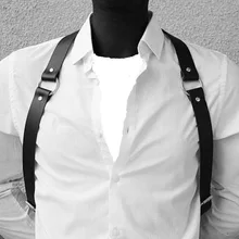 Мужской красивый Панк кожаный жгут с заклепками Готический ручной работы крутой ремень для бондажа тела нагрудный ремень поперечный задний ремень горячий рок