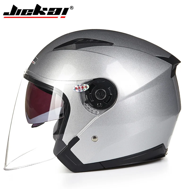 Мотоциклетный винтажный шлем с двумя линзами, шлем для скутера с открытым лицом, шлем для мотокросса - Цвет: 5