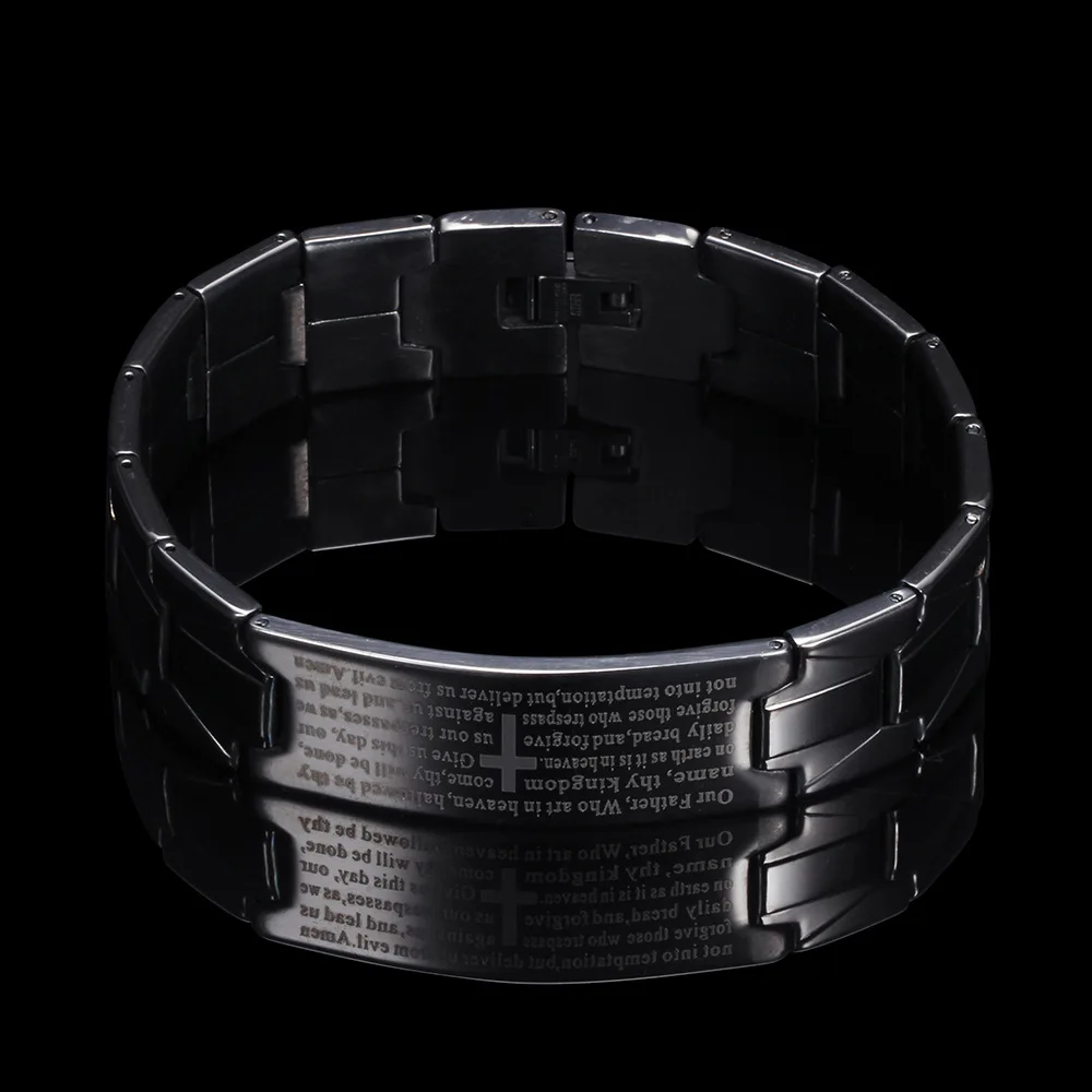 Высокое качество Для мужчин Нержавеющая сталь мужской браслет Jewelry черный
