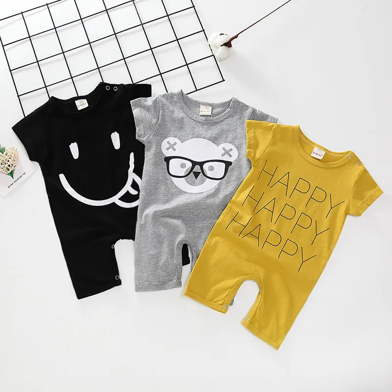 

2019 New Baby Clothing Sets Summer Newborn Baby Romper Cartoon Short Sleeve Cotton infant Baby Rompers For Boys/grils #C