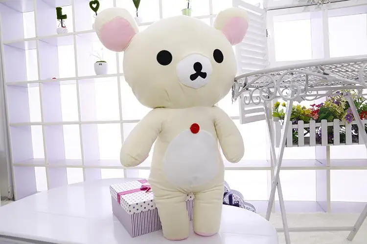 Милый японский Мишка San-x Rilakkuma KORILAKKUMA, белый плюшевый мишка, мягкая игрушка, подарок для ребенка от мини до большого размера