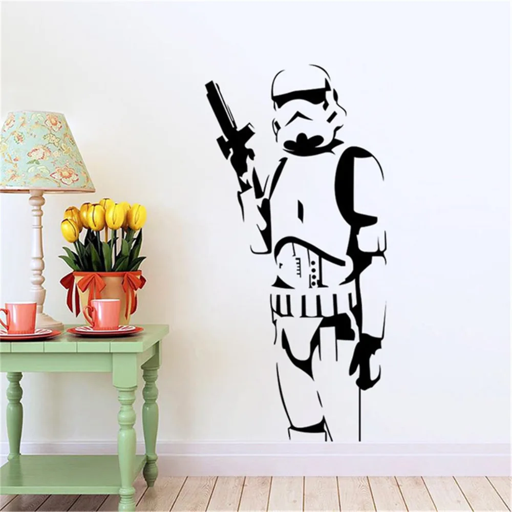 

Star Wars Wall Sticker Bedroom Home Decoration Accessories Decor Self Adhesive Wallpapers For Kids Rooms Living Room Stickers