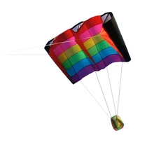 Профессиональный 230 см многоцветный одиночный парафойл воздушный змей/мягкие воздушные змеи цвета радуги с летающими инструментами пляжный воздушный змей Летающий