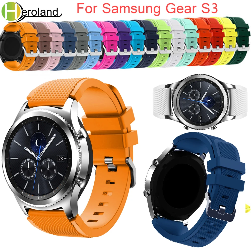 Gear S3 Frontier-correa de reloj clásica para hombre y mujer, pulsera deportiva de silicona de 22mm, de para Samsung Gear S3 - AliExpress Relojes de pulsera