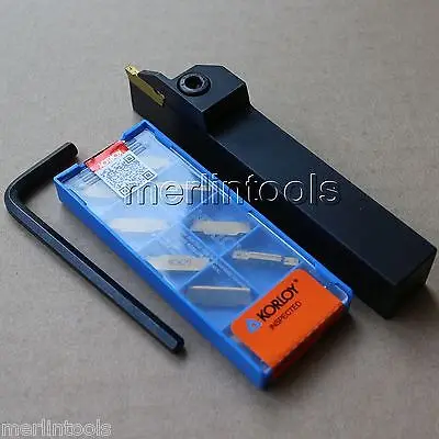 

20mm Shank Cut-Off Parting Tool + 10pcs MGMN300-M NC3020 Carbide Inserts