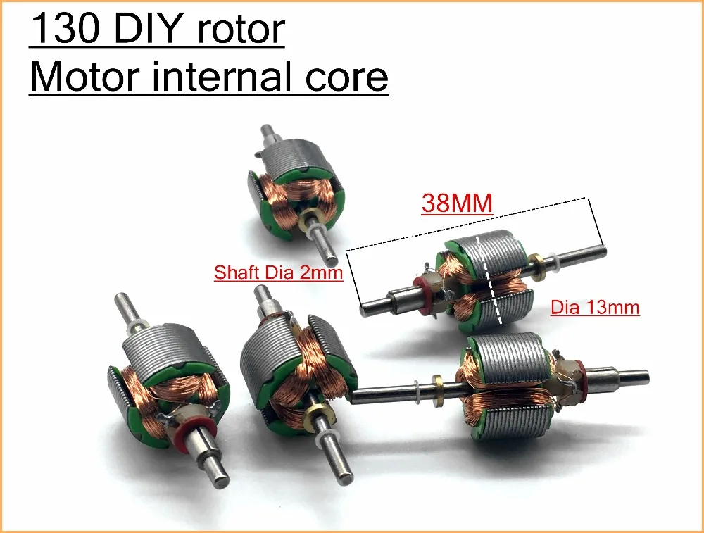 

2X 130 DIY rotor Motor internal core,Motor parts,small motor coil rotor