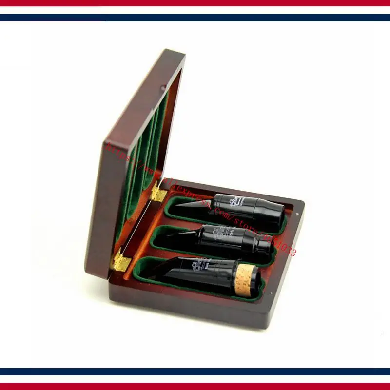 

saxophone accessories - Black tube saxophone solid wood Mouthpiece case - Saxophone mouthpiece case