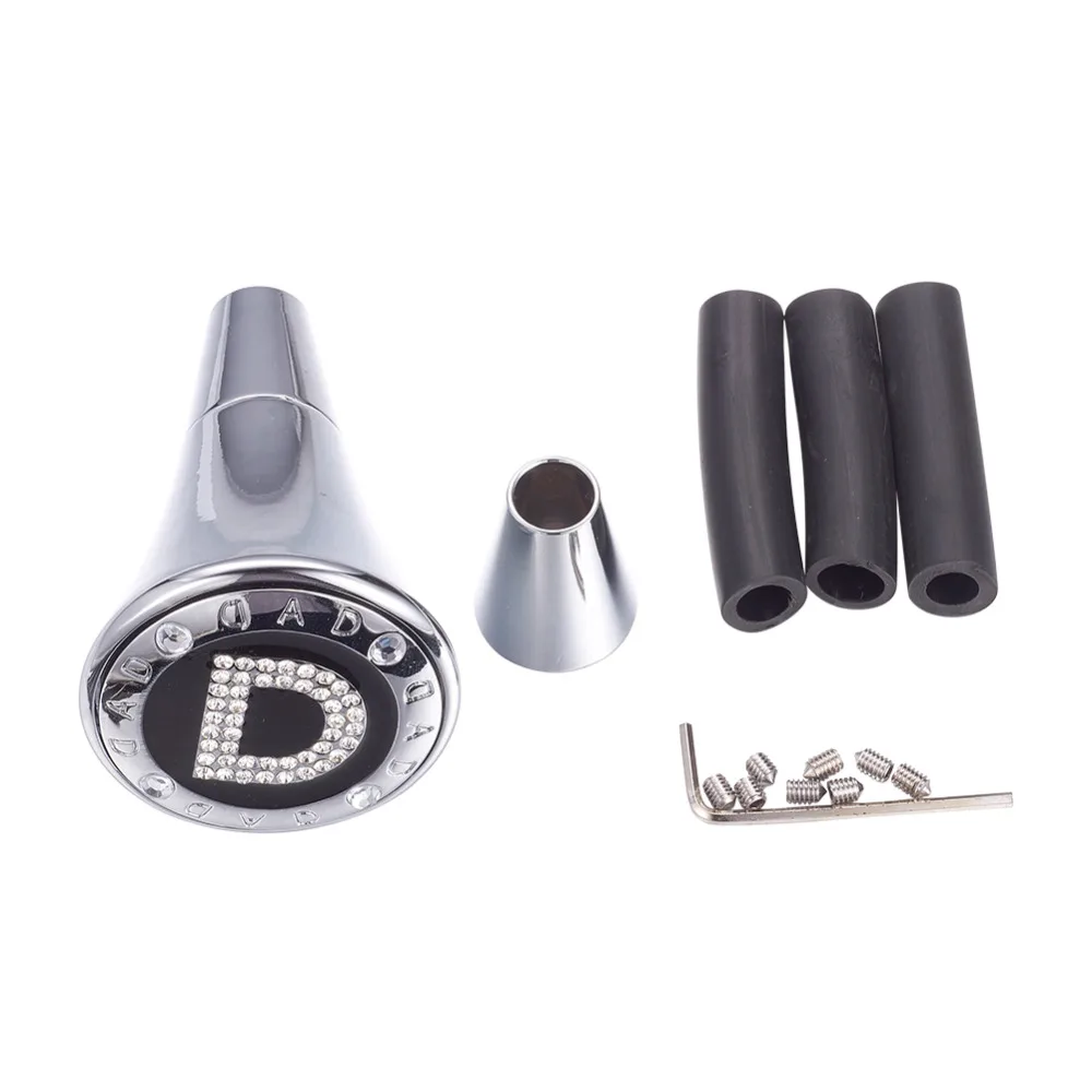 

Letter D Aluminum Alloy Gear Shift Knob Auto Shift Knob Shifter Lever Stick Car Silver Color Transmission Shift Knobs