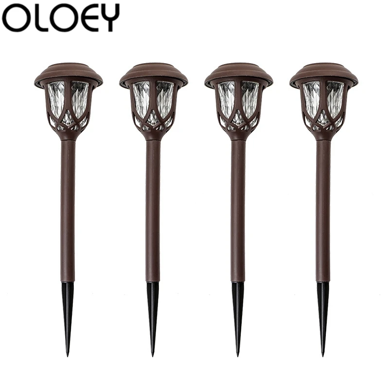 

Retro Solar Lawn lamp LED Garden Light Small Lighthouse Outdoor Corridor Aisle Lighting Fixtures RGB 2019 new