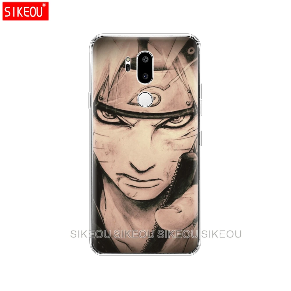 Силиконовый чехол для телефона LG G7 Q8 Q6 G6 MINI G5 V30 V7 V9 k10 k8 X POWER 2 Naruto Sasuke Anime