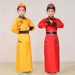 Мальчик BELLER династии Цин костюм Китайский традиционный Ming костюм дети Древний принц сцены Халат с капюшоном 18