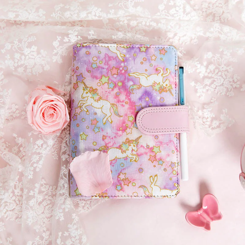 

Colorful Lucky Unicorn Theme Spiral Cover A6 Journal Coil Cover