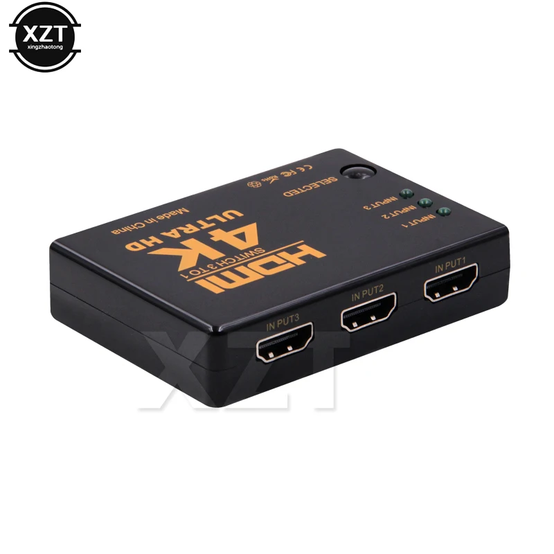 

1PCS 3 Port 4K*2K 1080P Switcher HDMI Switch Selector 3x1 Splitter Box Ultra HD for HDTV Xbox PS3 PS4 Multimedia HOT sale