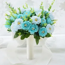 Свадебный букет ручной работы Искусственный цветок розы buque Casamento Свадебный букет для свадебного украшения ramos de novia