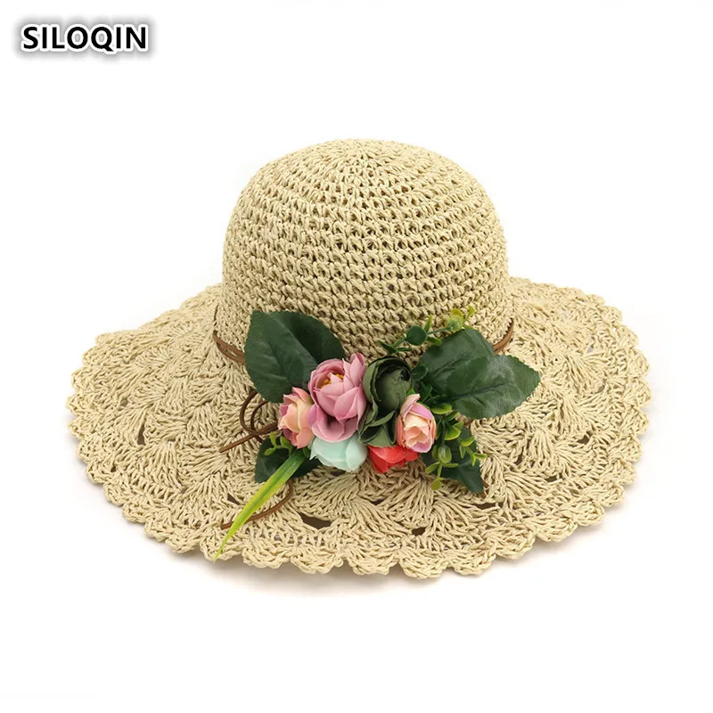 

SILOQIN 2019 New Trend Woman's Summer Hat Panama Women's Cap Bucket Hats Leisure Tourism Vacation Beach Hat Sombreros Casquette