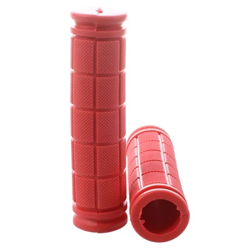 

Mountain Bike Grips screw handles handlebars Trekking Soft Rubber 1 pair Red