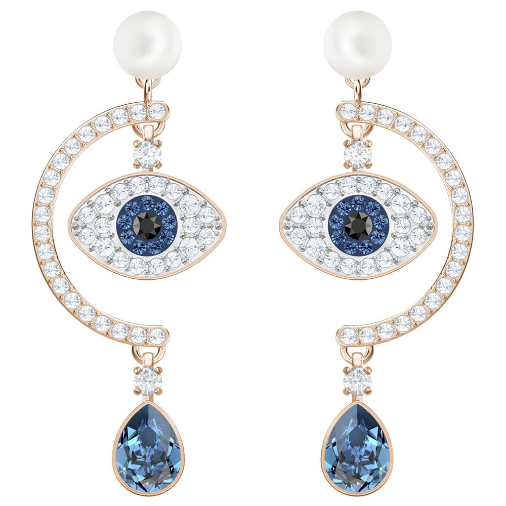 

SWA RO 2019 Devil's Eye Fashion Romantic Lucky Female Piercing Earrings send girlfriend the Jewelry Anniversary Best Gift