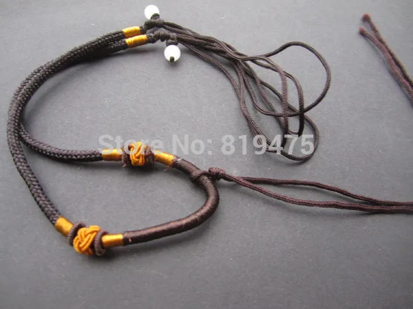 10 шт./лот, Китайская традиционная нейлоновая подвеска, веревка для ожерелья, красный, черный, коричневый, зеленый цвет