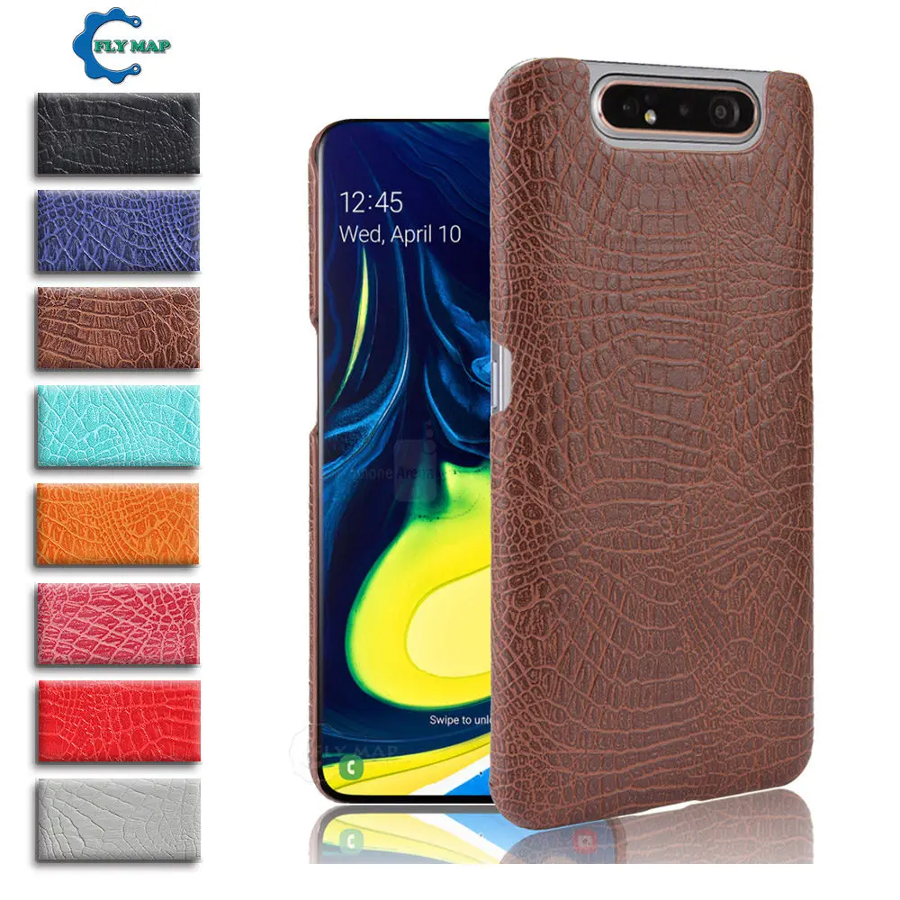 Чехол из крокодиловой кожи для Samsung Galaxy A80 A90 2019 SM A805F жесткий защитный чехол