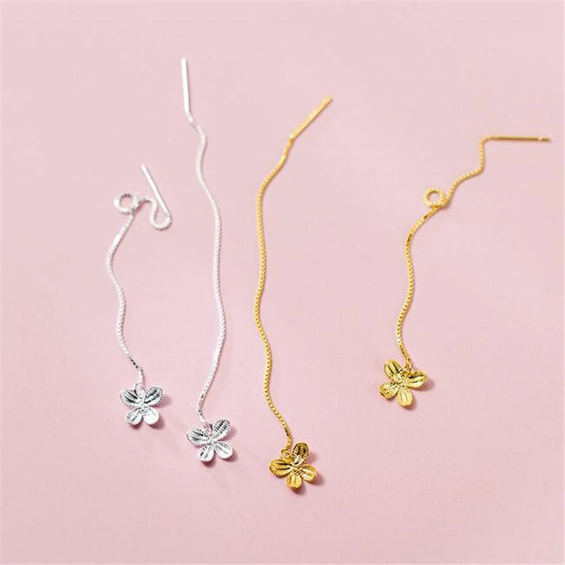 

100% 925 Silver /Gold Temperament Women Butterfly Shape Dangle Simple Style Fashion Women Jewelry Sale E9922