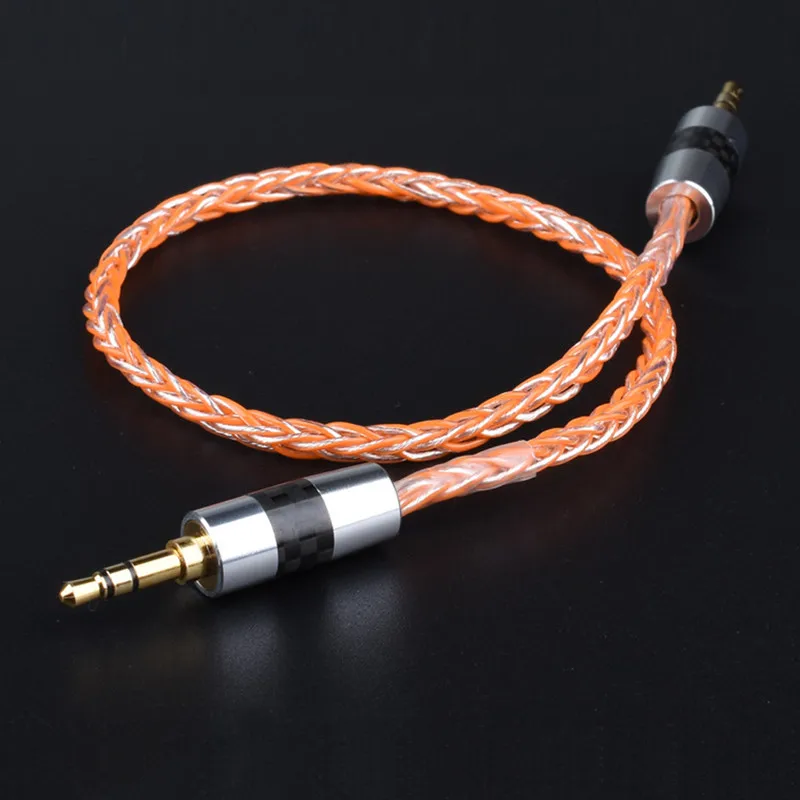 Najtaniej Przewód aux samochodowy zestaw słuchawkowy kabel Audio 3.5mm z męskiego na męskie pojedyncze miedziane z kryształami posrebrzane 8 drut gorączka kabel Audio