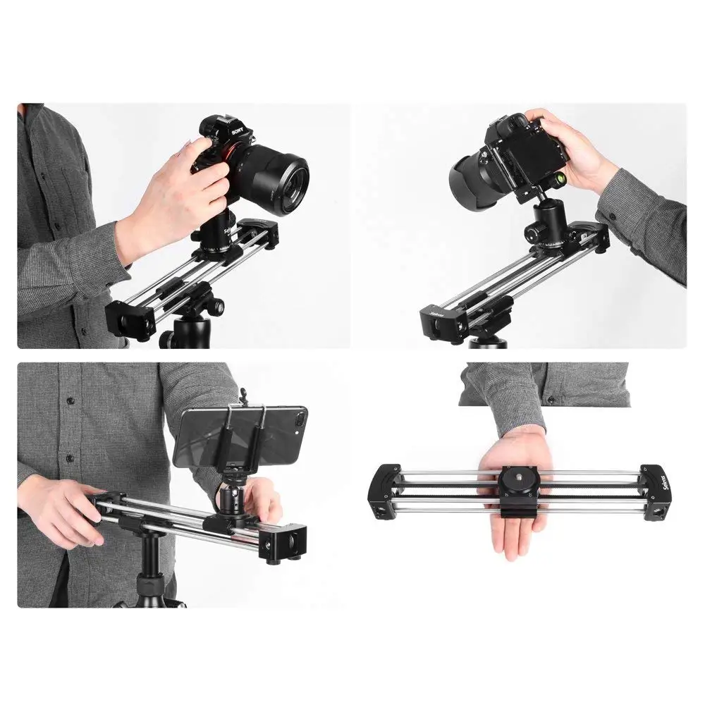 Selens 33 см мини алюминиевая камера видео гусеничный слайдер рельсовая система для Nikon Canon DSLR камера DV фильм Vlogging шестерни