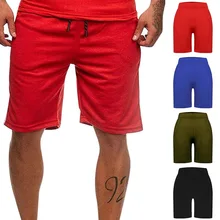 Летние мужские повседневные шорты для тренировок бодибилдинга с карманами, облегающие шорты для пробежек