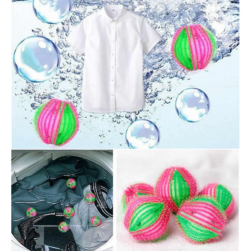 6 шт. волшебный шарик для стиральной машины для волос ниточки из ворса захватывающие шарики для удаления многоразового использования Экологичная сушилка для белья шарики для одежды