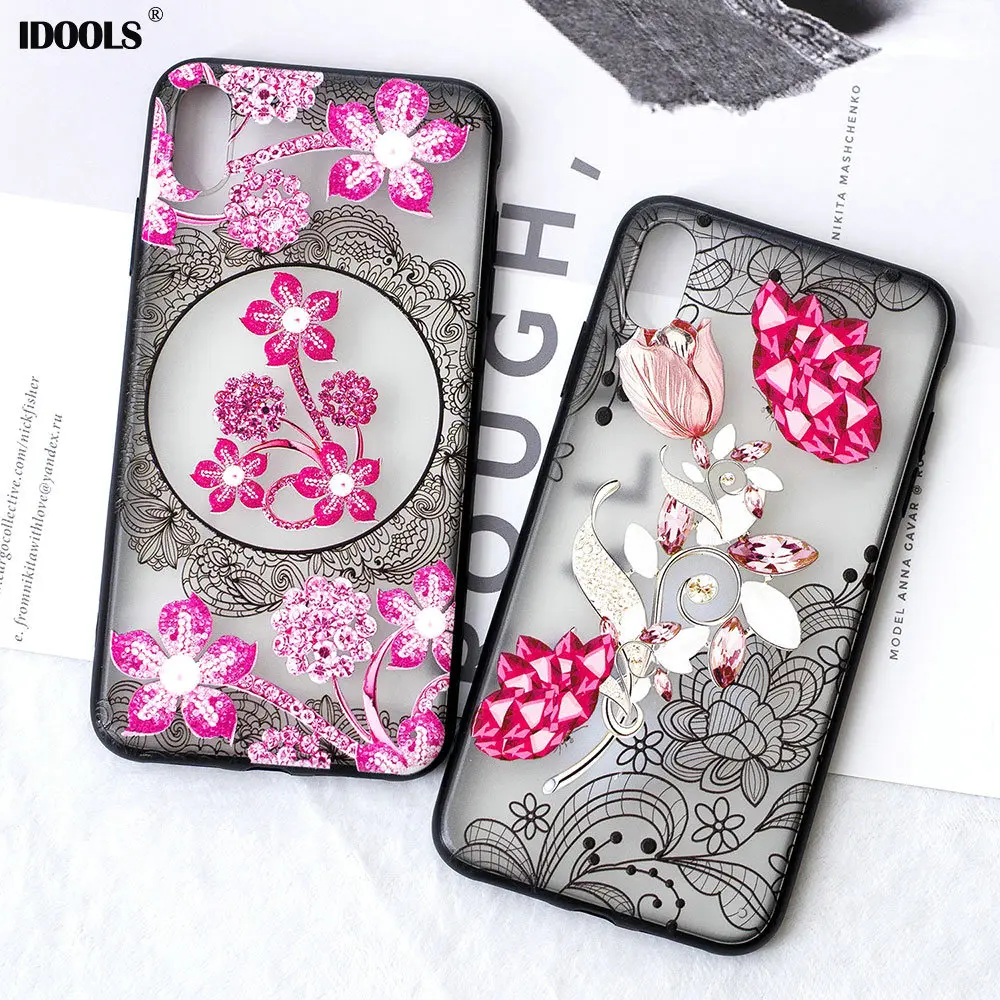 IDOOLS Case For Iphone 7 Cover Silicone TPU Matte Cases 8 Plus X 6 6S XS Max Luxury Fundas Capa |